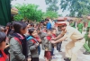 Cục CSGTĐB làm việc tại Điện Biên và trao quà cho trẻ em vùng cao